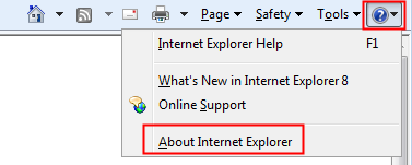 IE 8 About