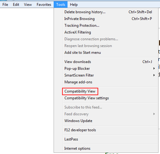 IE Compatability View