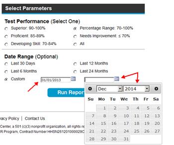 Date range filter