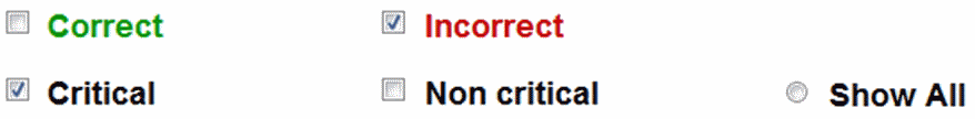 Test Wizard critical incorrect results