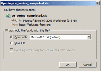 Download report as Excel Spreadsheet