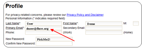 User enter new email